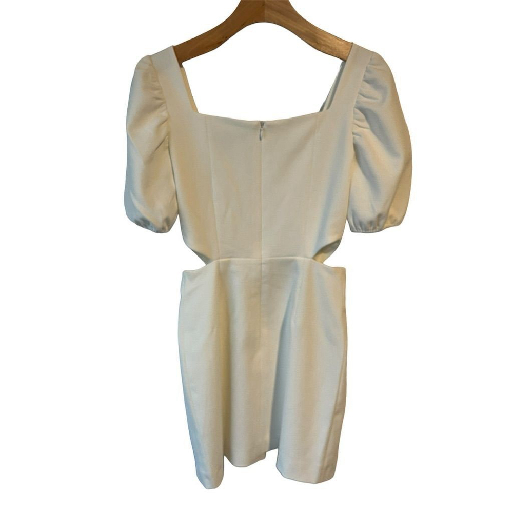 French Connection White Sweetheart Neck Puff Sleeve Dress 0 - Picture 13 of 13